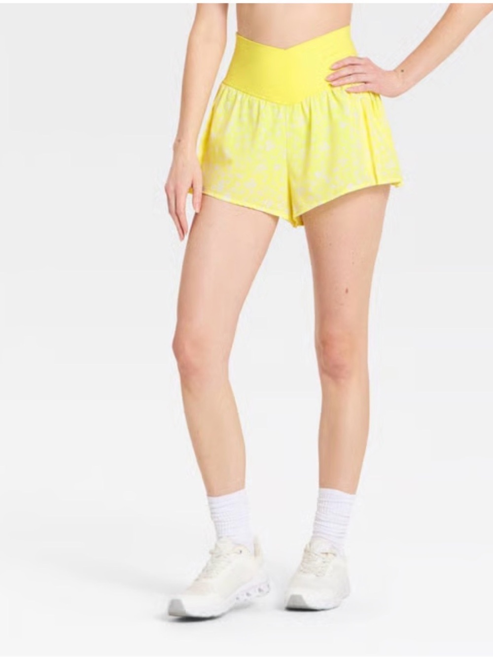 JoyLab Women's Crossover Waistband High Rise Pleated Shorts XXL - Picture 1 of 12